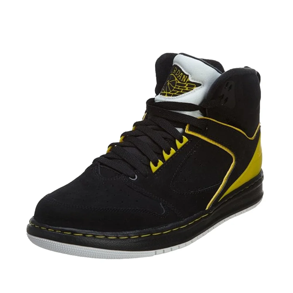 Jordan Sixty Club Black Yellow Metallic Silver Men's Basketball Shoes Size 12